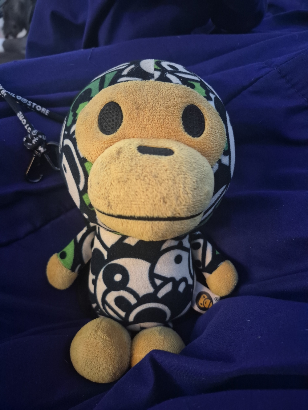 Bape Yellow & Black Patterned Ape Stuffed Toy